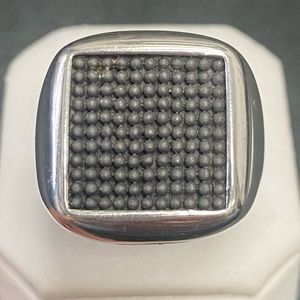 John Hardy Mens Classic chain Signet Ring silver